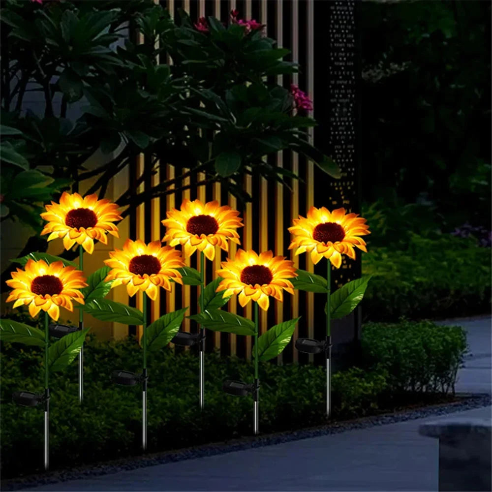 Solar Garden Sunflower Lights