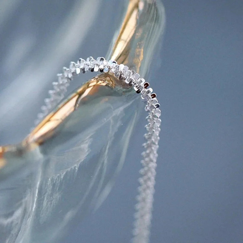 Sparkling Silver Clavicle Chain