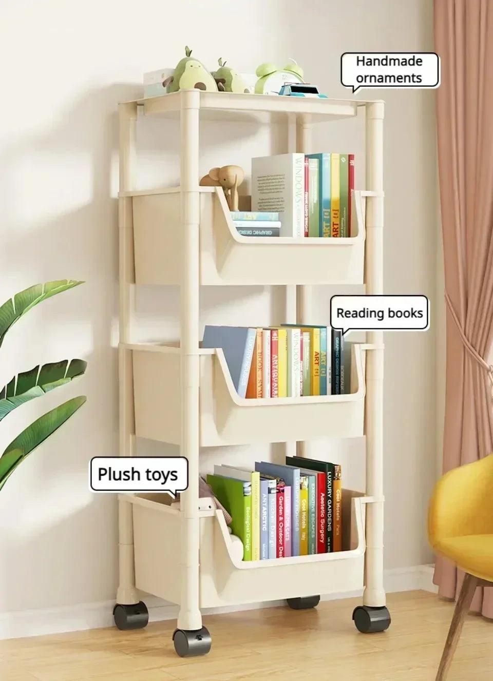 Trolley Bookshelf Storage