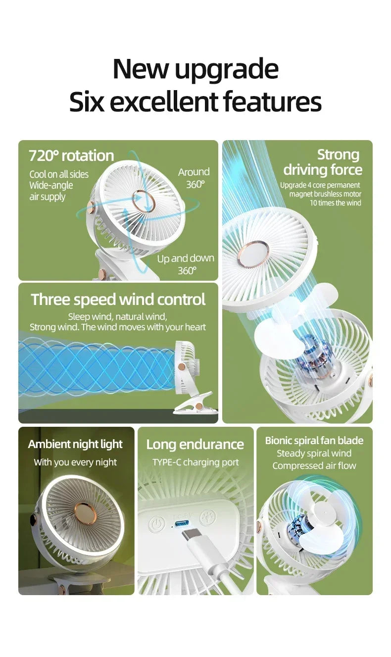 USB Rechargeable Table Fan