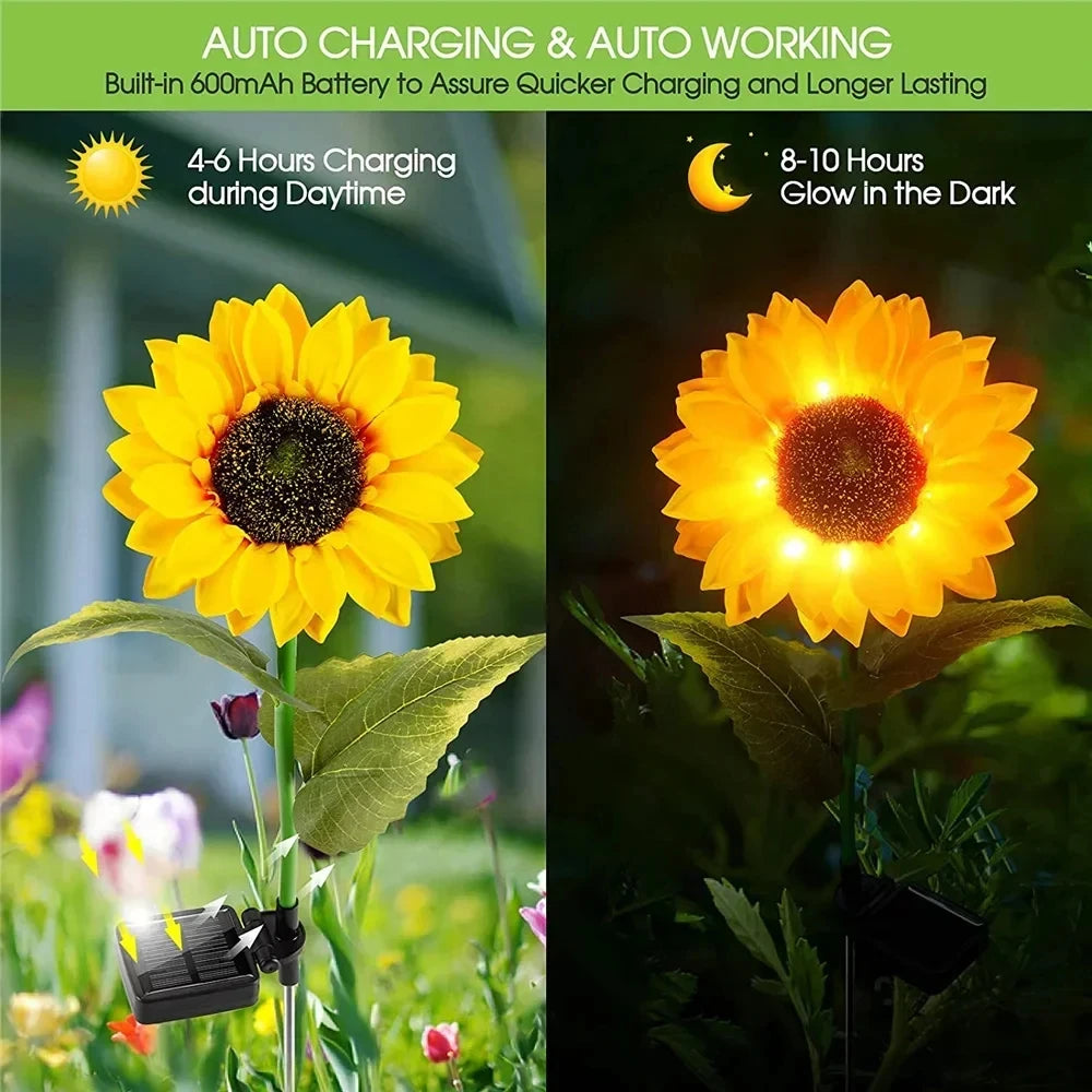 Solar Garden Sunflower Lights