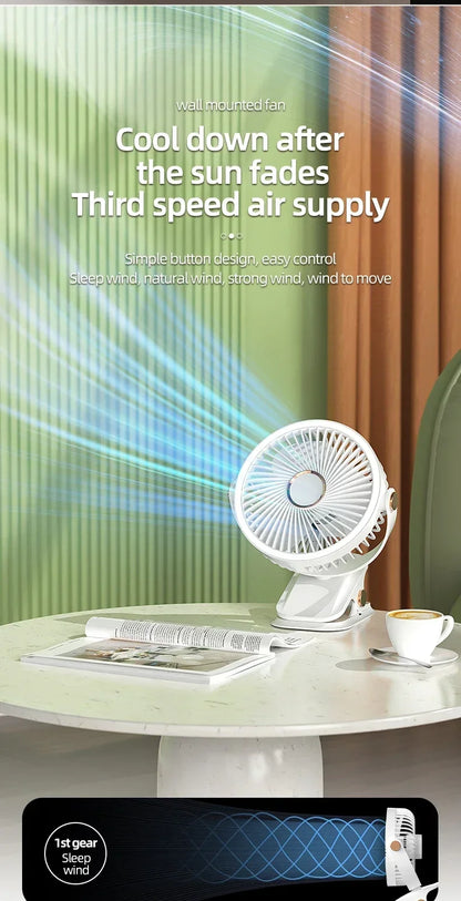 USB Rechargeable Table Fan