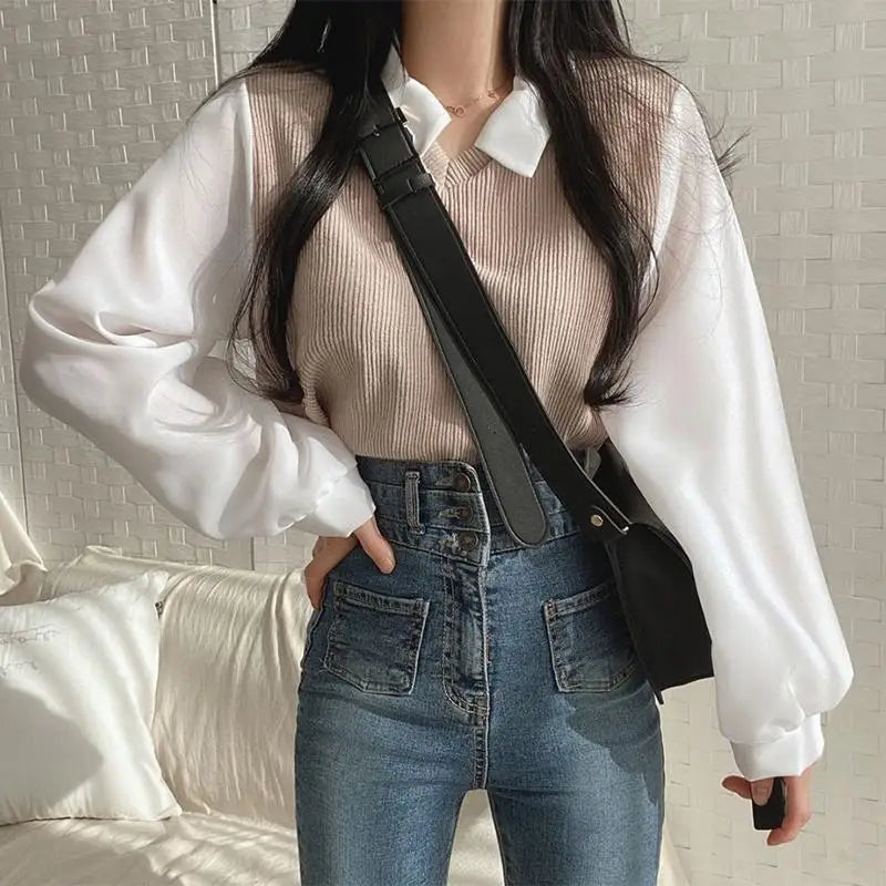 Women's Two Piece Polo Blouse