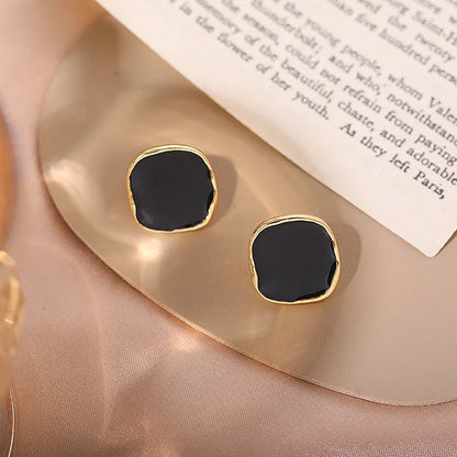 Black Irregular Earrings