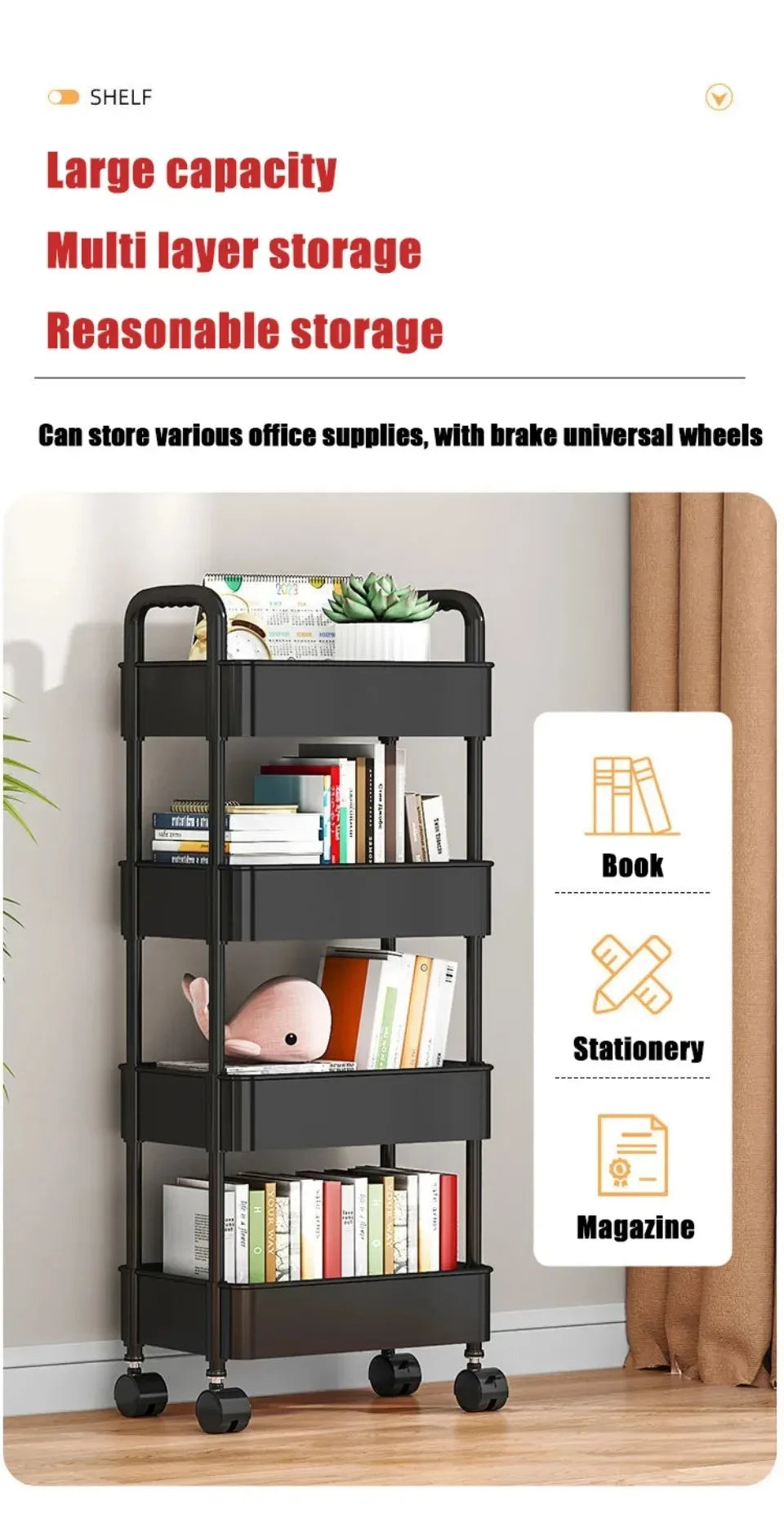 Bookshelf Cart