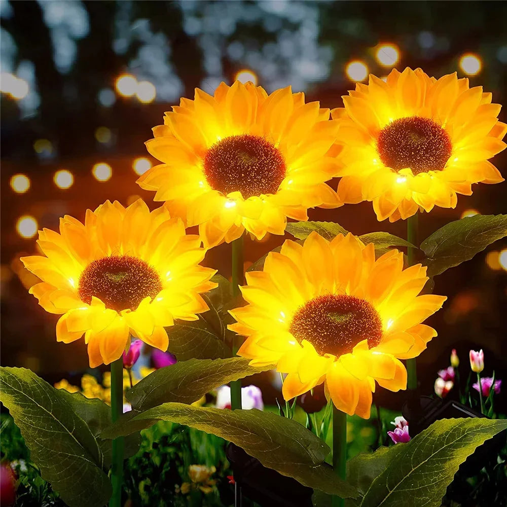 Solar Garden Sunflower Lights