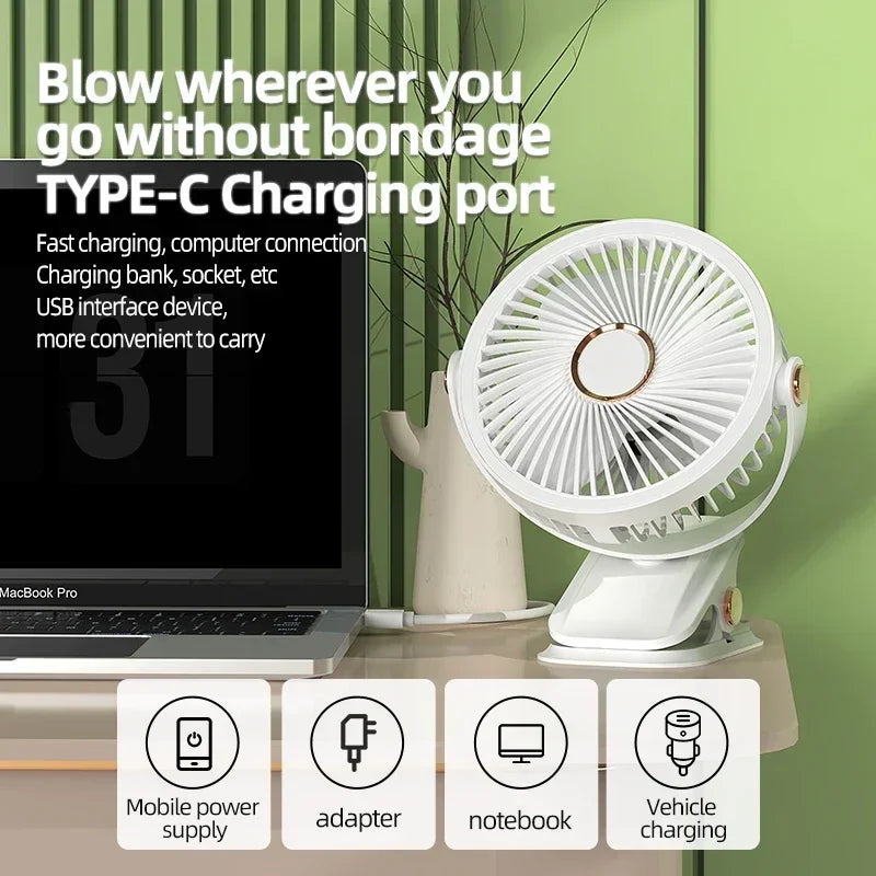 USB Rechargeable Table Fan